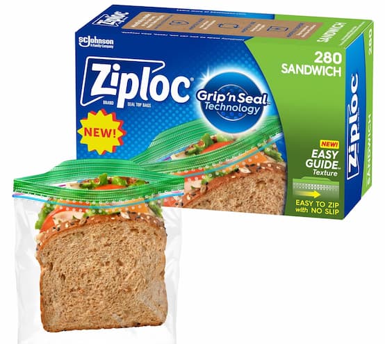 Ziploc Sandwich Bags, Easy Open Tabs, 280 Count 