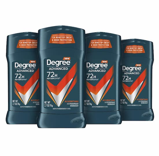 Degree Advanced 72 Hour Adventure Freshness Antiperspirant Deodorant 4-Pack