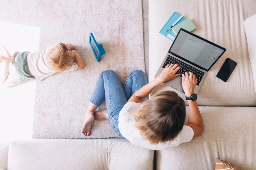 Working from home without childcare